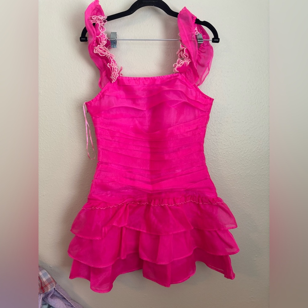 LoveShackFancy Pink Ruffled Dress - Picture 6 of 8